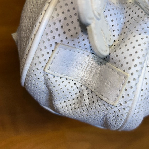 Isabella Fiore Perforated Leather Bag with 3D Flowers - Picture 10 of 11